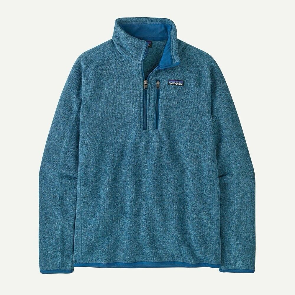 Patagonia Better Sweater 1/4 Zip Men M Fleece Pullover Jacket Aquatic Blue